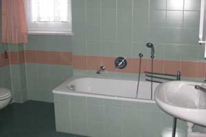 il bagno dell'appartamento Calendula