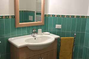 il bagno dell'appartamento Soffio